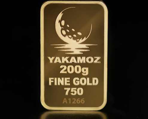 شمش طلا ۲۰۰ گرمی زرین شمش بدون بسته‌بندی از نمای جلو