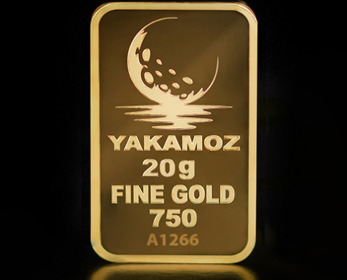 شمش طلا ۲۰ گرمی زرین شمش بدون بسته‌بندی از نمای جلو