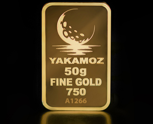 شمش طلا ۵۰ گرمی زرین شمش بدون بسته‌بندی از نمای جلو