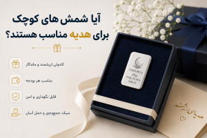 آیا شمشهای نقره کوچک سود بیشتری دارند؟ 3نکته مهم که باید بدانید 2 آیا شمش های کوچک برای هدیه مناسب هستند؟