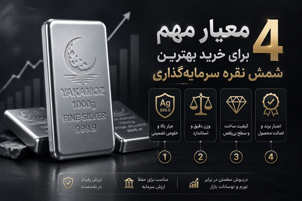 4 معیار مهم برای خرید بهترین شمش نقره سرمایه‌گذاری