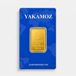 شمش طلا 20 گرمی کاور آبی