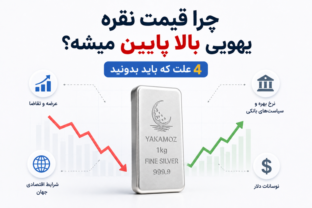 چرا قیمت نقره یهویی بالا پایین میشه؟ 4 علت