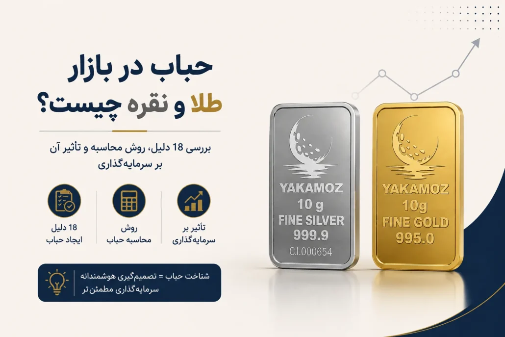 حباب در بازار طلا و نقره چیست؟ بررسی 18 دلیل، روش محاسبه و تأثیر آن بر سرمایه‌گذاری