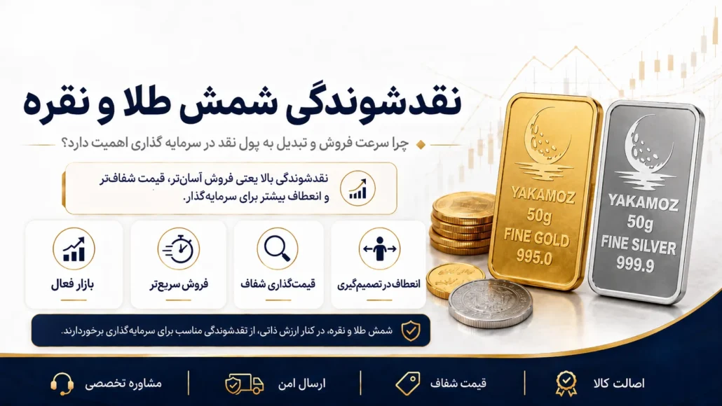 نقدشوندگی شمش طلا و نقره